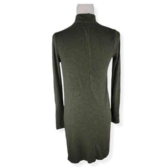 Adrienne Vittadini Green olive mock Neck long sleeve dress xs - Picture 2 of 3